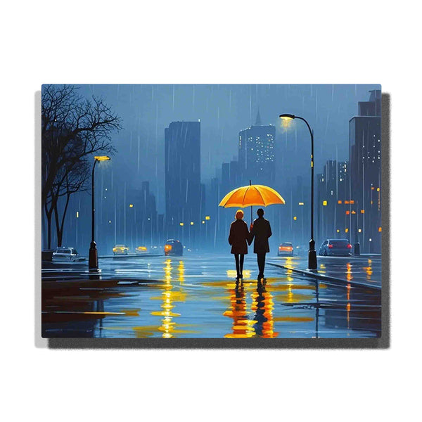 City Rain, One Umbrella – Paint by Numbers Kit | PaintEasy