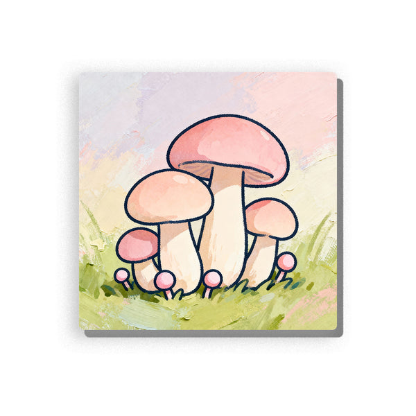 Mushroom Meadow – Cute Pink Forest Mushrooms Paint by Numbers Kit | PaintEasy