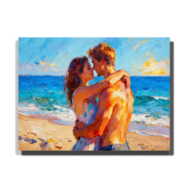 Sunlit Beach Embrace – Paint by Numbers Kit | PaintEasy
