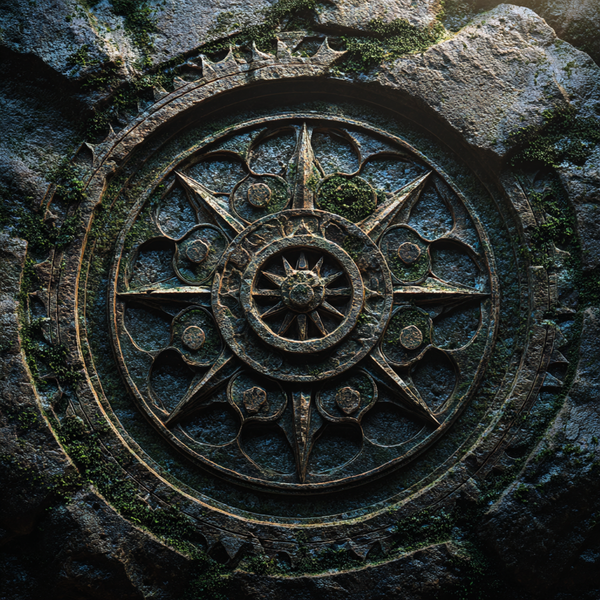 Wheel of Fate Mandala Paint by Numbers | Ancient Compass Mindfulness Art Kit