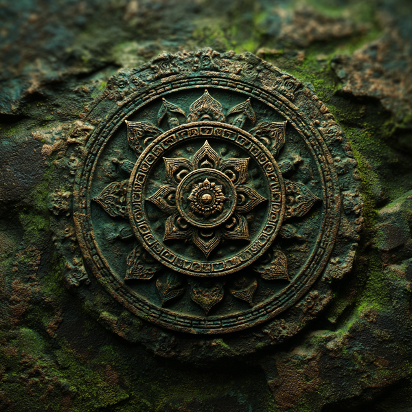 Lotus of Time Mandala Paint by Numbers | Ancient Sanctuary Mindfulness Art Kit