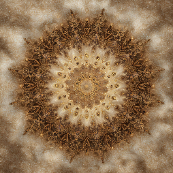 Amber Root Mandala Paint by Numbers | Desert-Inspired Earth Mandala for Stability & Calm
