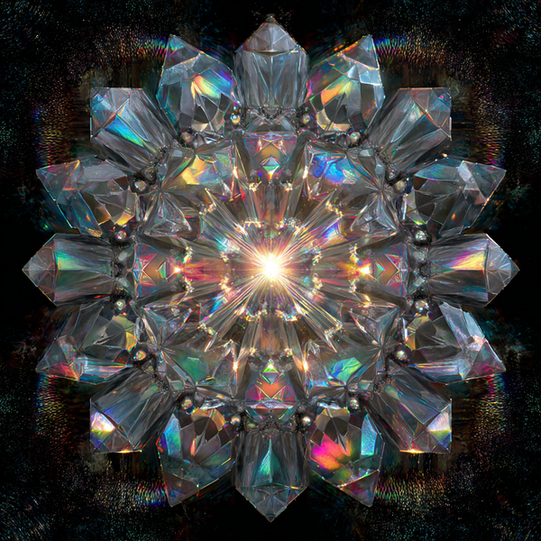 Crystal Radiance Mandala Paint by Numbers | Prism Light & Divine Energy Mindfulness Art Kit