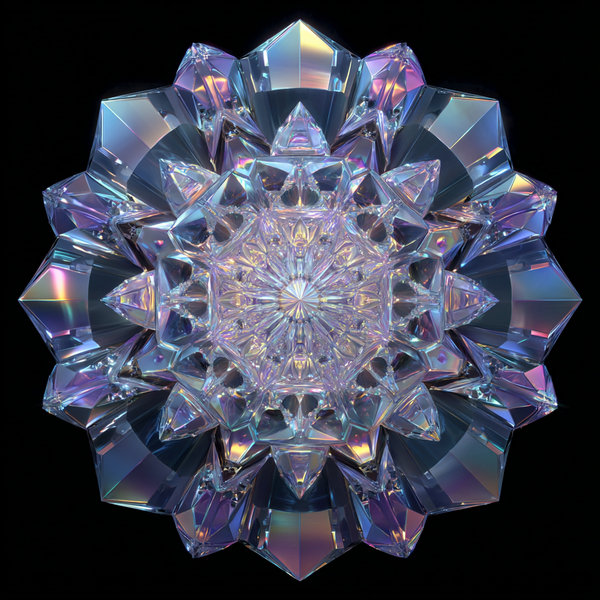 Crystal Lotus Paint by Numbers | Iridescent Mandala Art for Calm and Clarity