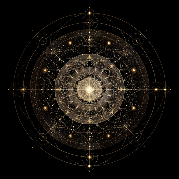Cosmic Harmony Paint by Numbers | Sacred Geometry Mandala of Universal Balance