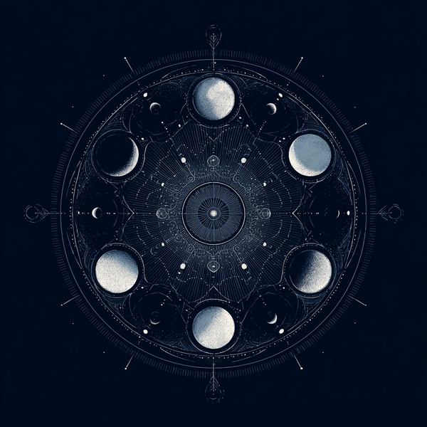 Celestial Cycle Mandala Paint by Numbers | Lunar Geometry Mindfulness Art Kit