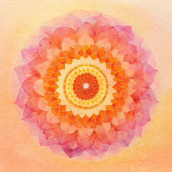 Inner Radiance Mandala Paint by Numbers | Heart Chakra Healing Mindfulness Art Kit