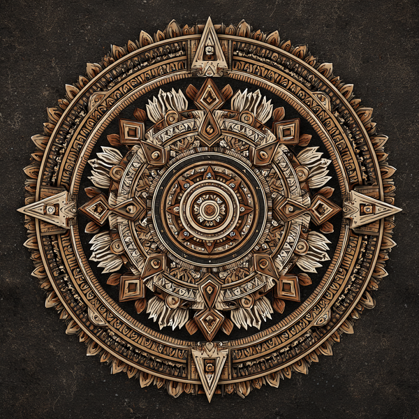 Solar Relic Mandala Paint by Numbers | Ancient Geometry Art for Power and Reflection